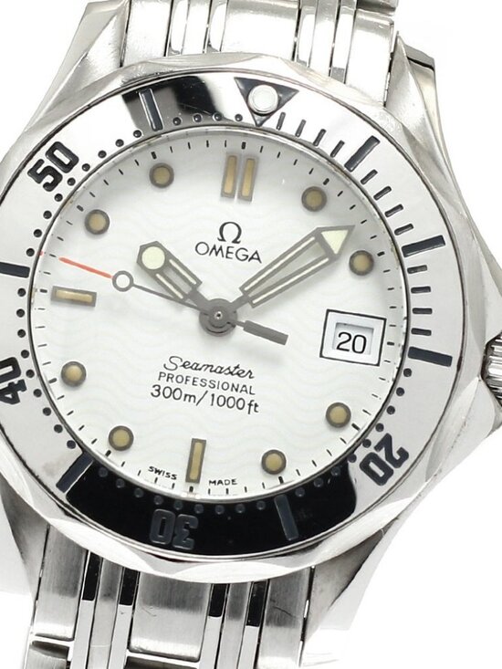 OMEGA Seamaster300 2582.20 Date white Dial Quartz Ladies Watch_917268 main image 4
